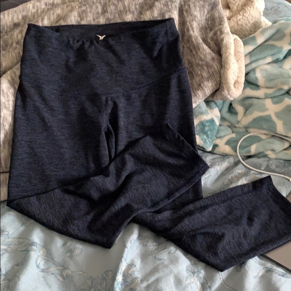 Active Blue Striped Leggings